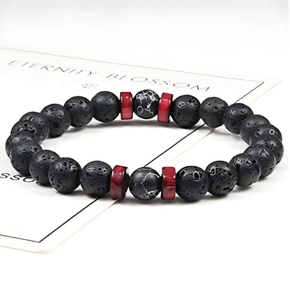 VOLCANIC STONE BEAD BRACELET FOR SPIRITUAL ENERGY - Style B - Bracelet