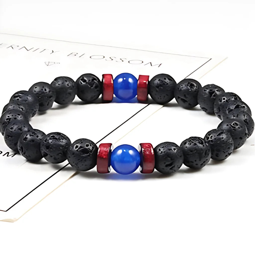 VOLCANIC STONE BEAD BRACELET FOR SPIRITUAL ENERGY - Style D - Bracelet