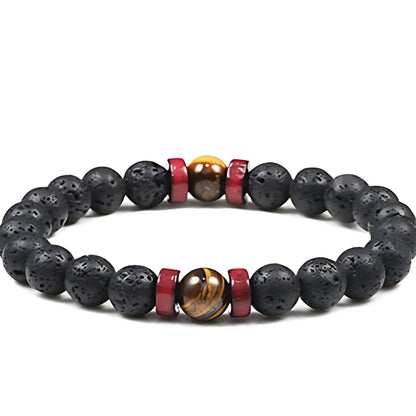 VOLCANIC STONE BEAD BRACELET FOR SPIRITUAL ENERGY - Style E - Bracelet