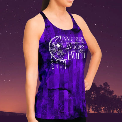 WITCHES GRANDDAUGHTERS TANK RACERBACK FOR WOMEN - Flowy Racerback Tank Top - AOP