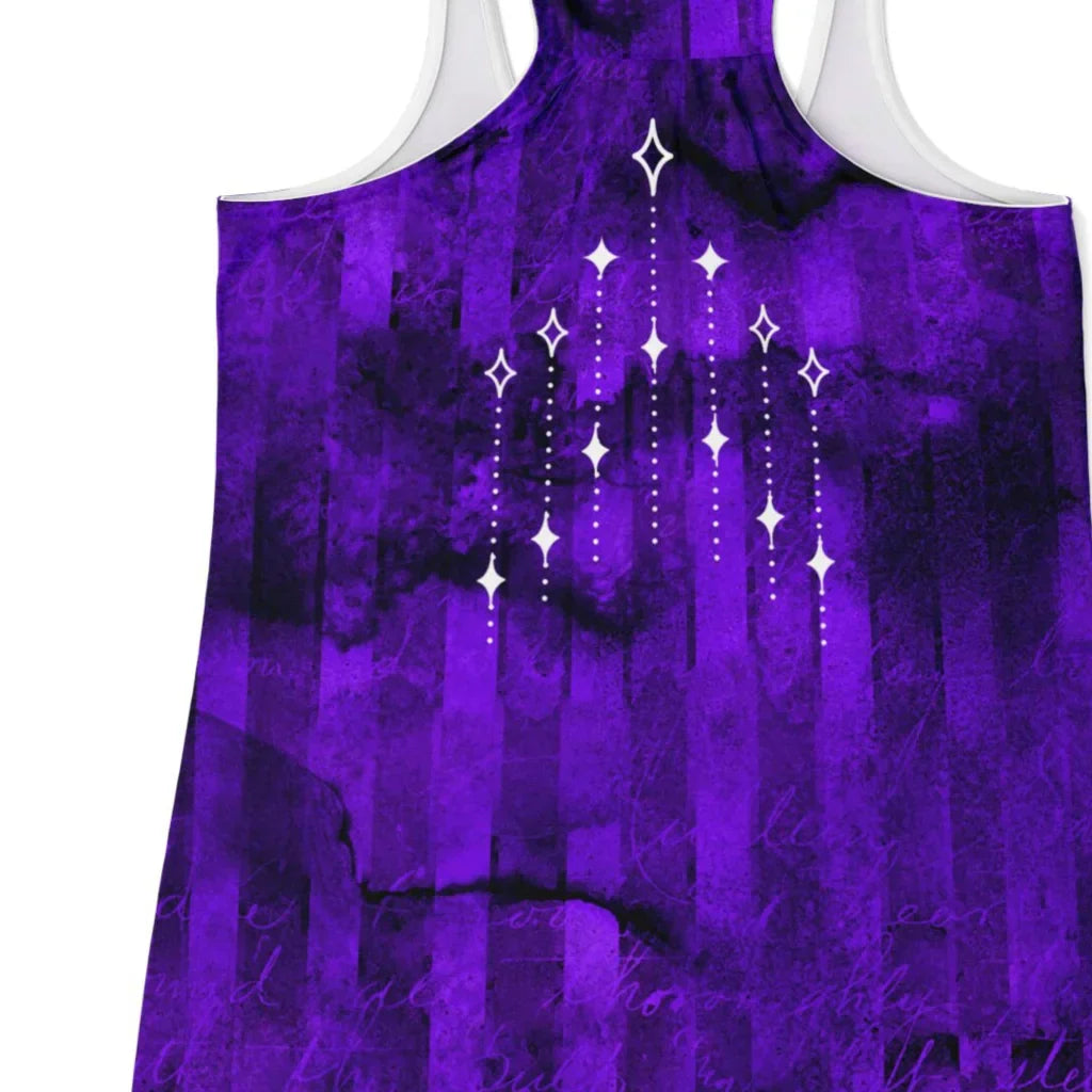 WITCHES GRANDDAUGHTERS TANK RACERBACK FOR WOMEN - Flowy Racerback Tank Top - AOP