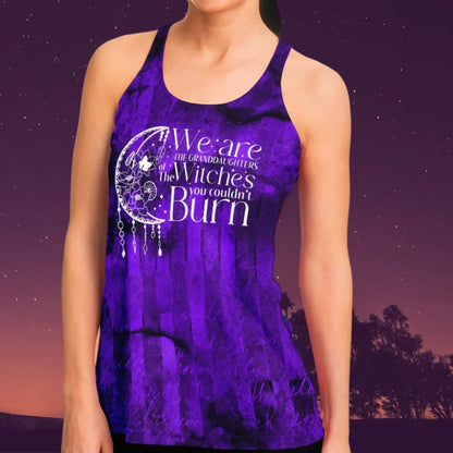 WITCHES GRANDDAUGHTERS TANK RACERBACK FOR WOMEN - Flowy Racerback Tank Top - AOP