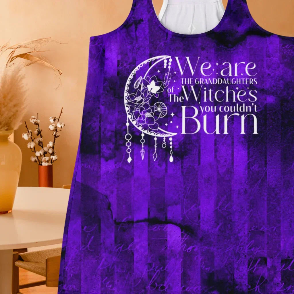 WITCHES GRANDDAUGHTERS TANK RACERBACK FOR WOMEN - Flowy Racerback Tank Top - AOP