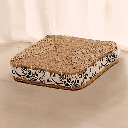 Woven Floor Ottoman Cushion For Relaxed Ritual Seating - Square / 40x40cm