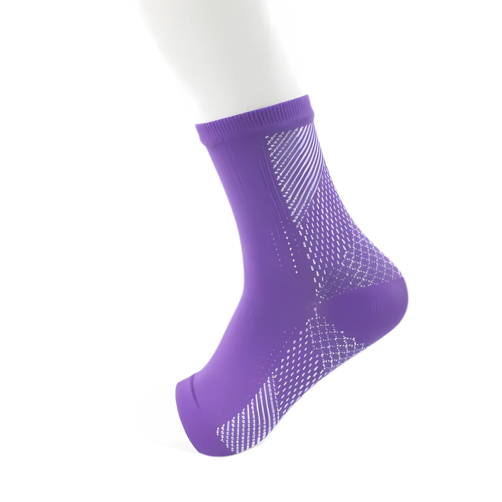 YOGA ANKLE SUPPORT SPORTS SOCKS - L/XL / Purple x One pc