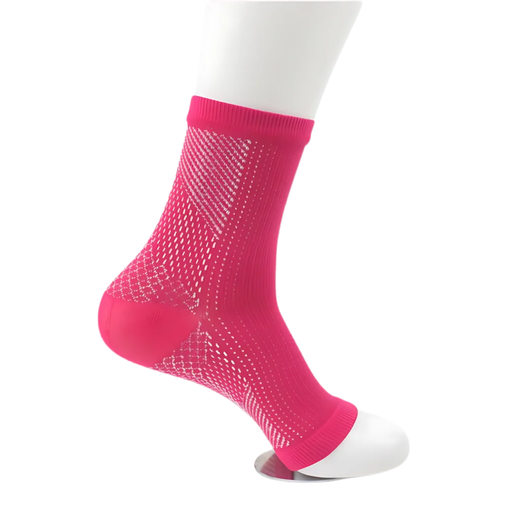 YOGA ANKLE SUPPORT SPORTS SOCKS - L/XL / Red x One pc