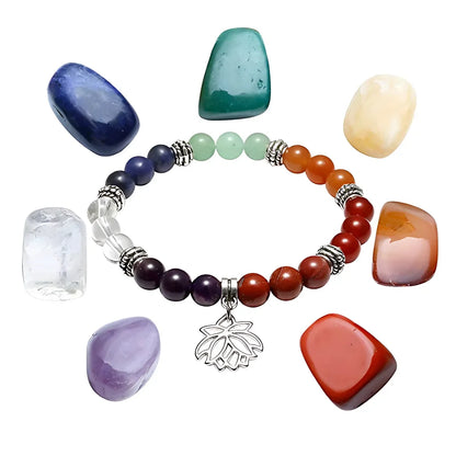 YOGA ENERGY GEMSTONE BEAD BRACELET FOR SPIRITUAL BALANCE - Bracelet