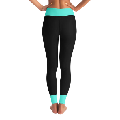 YOGA MAMA SEAFOAM GREEN LEGGINGS - Yoga Leggings - AOP