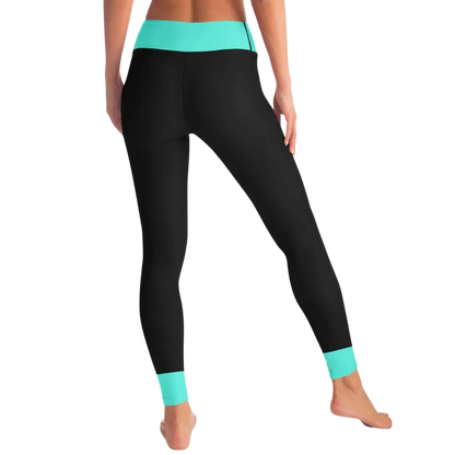 YOGA MAMA SEAFOAM GREEN LEGGINGS - Yoga Leggings - AOP