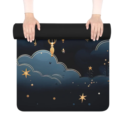 Yoga Mat With Pattern And Dreamcatcher Design - 24x68