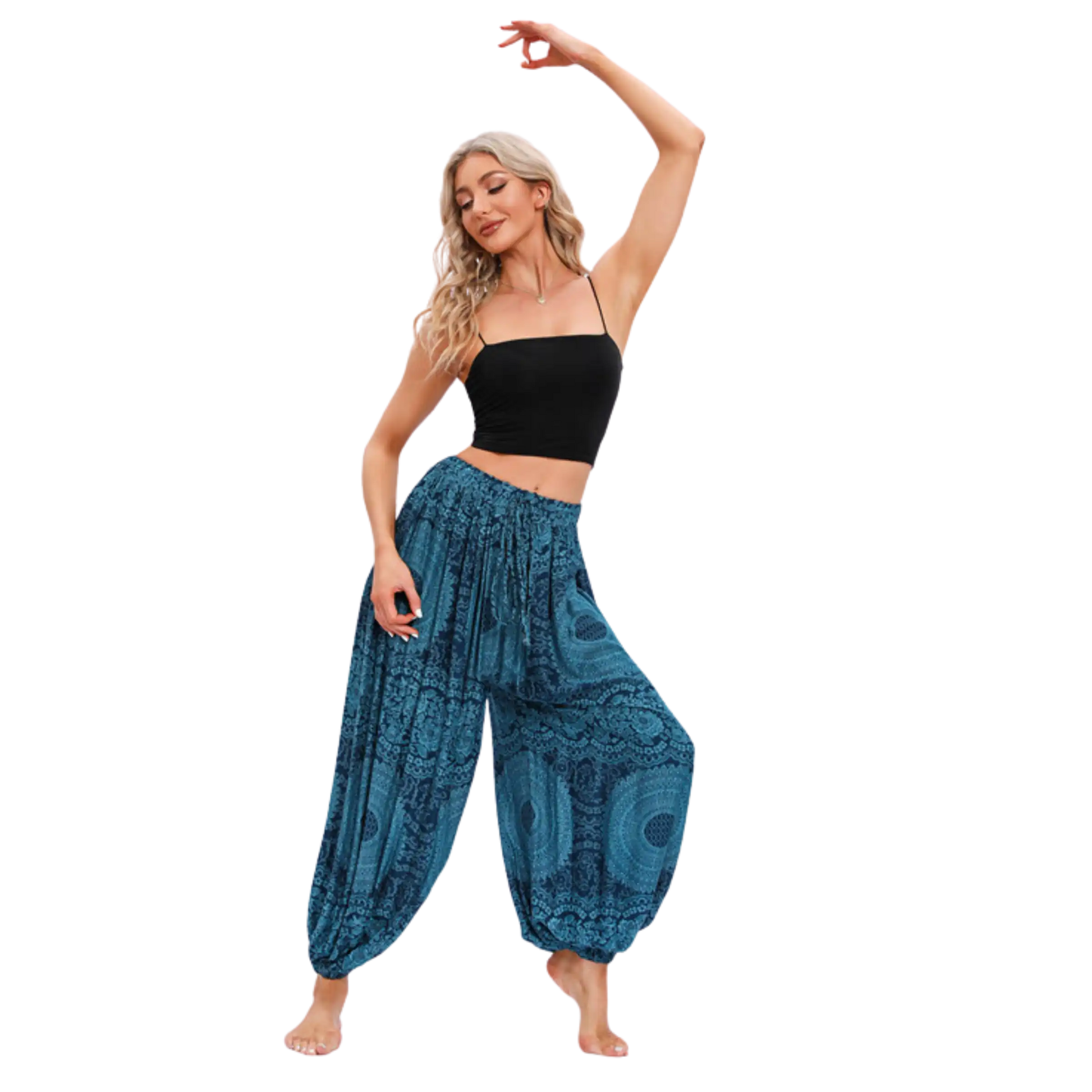 YOGA NEUTRAL CASUAL BLOOMERS - Rose Navy Blue / Average