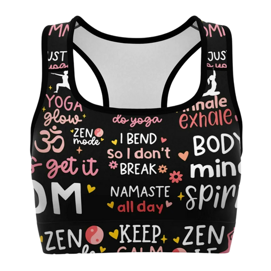 AWAKEN YOUR SPIRIT WITH OUR YOGA QUOTE SPORTS BRA! - XS