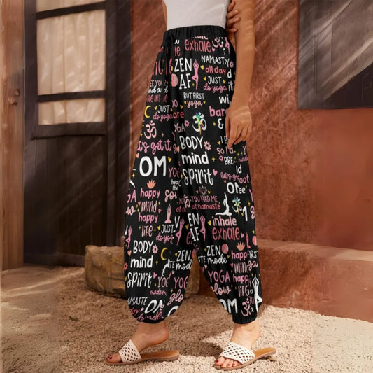 YOGA QUOTES BUDDHA YOGA PANTS - Women Buddha Pants