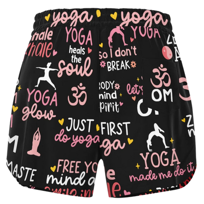 EMPOWERING YOGA QUOTES LOOSE SHORTS FOR A SPIRITUAL