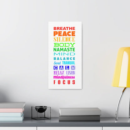 YOGA WORD CLOUD CANVAS PRINT FOR INSPIRATION - 10″ ×