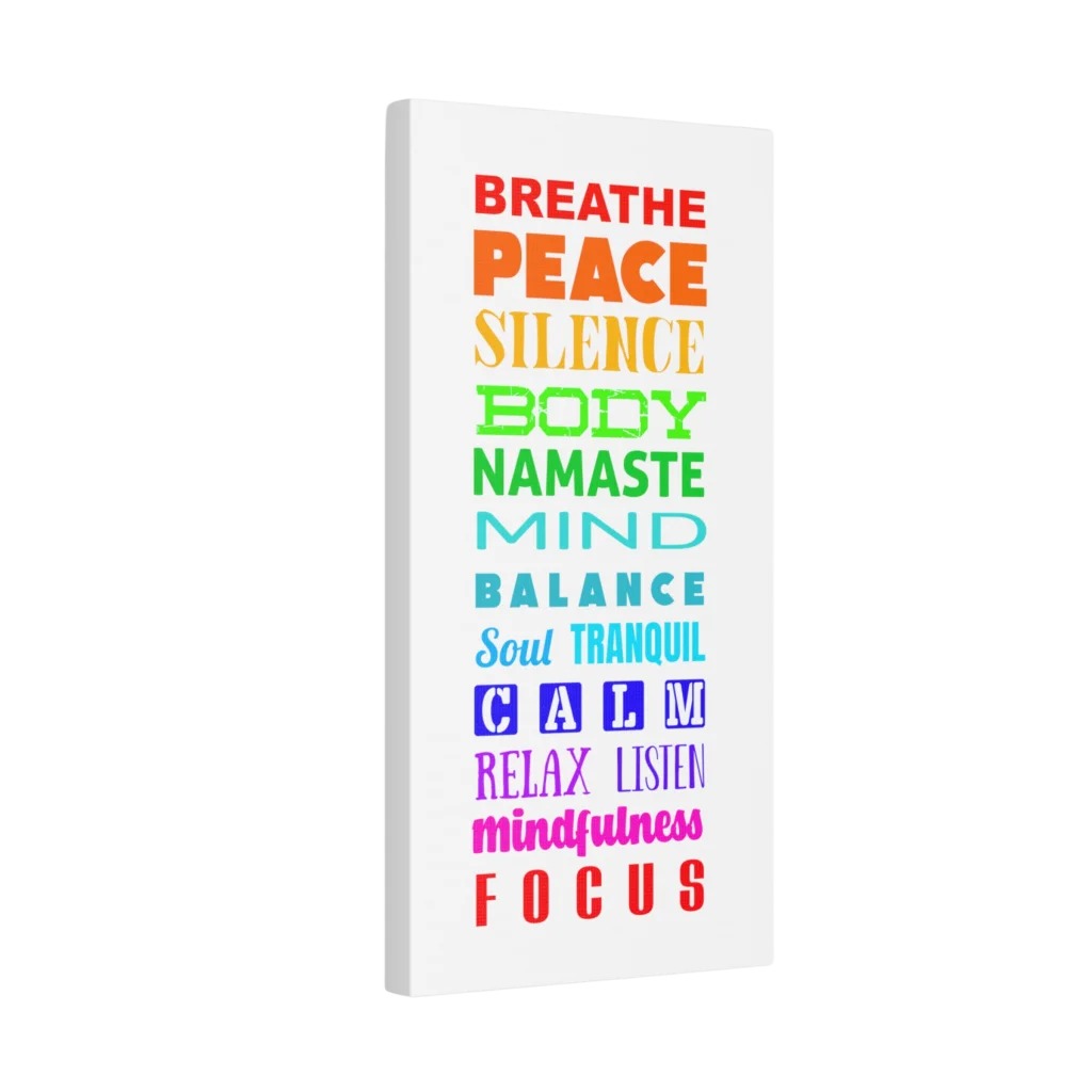 YOGA WORD CLOUD CANVAS PRINT FOR INSPIRATION - 10″ ×