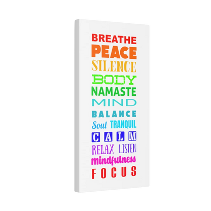 YOGA WORD CLOUD CANVAS PRINT FOR INSPIRATION - 10″ ×