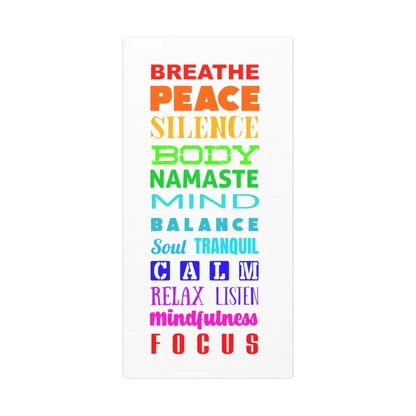 YOGA WORD CLOUD CANVAS PRINT FOR INSPIRATION - 10″ ×