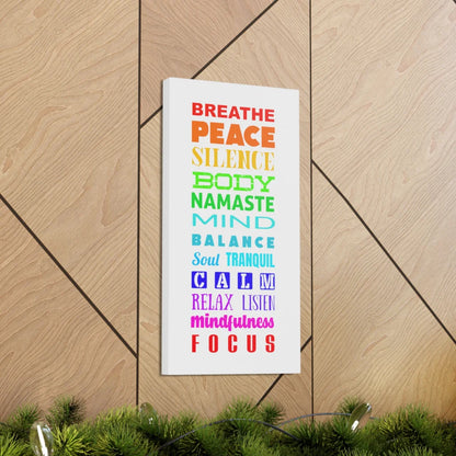 YOGA WORD CLOUD CANVAS PRINT FOR INSPIRATION - 10″ ×