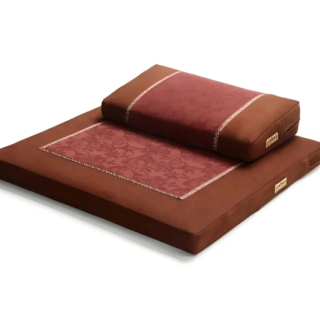 Zabuton Zafu Cushion Set For Grounded Practice - Coffee Color / 60X60CM High Coconut Shred