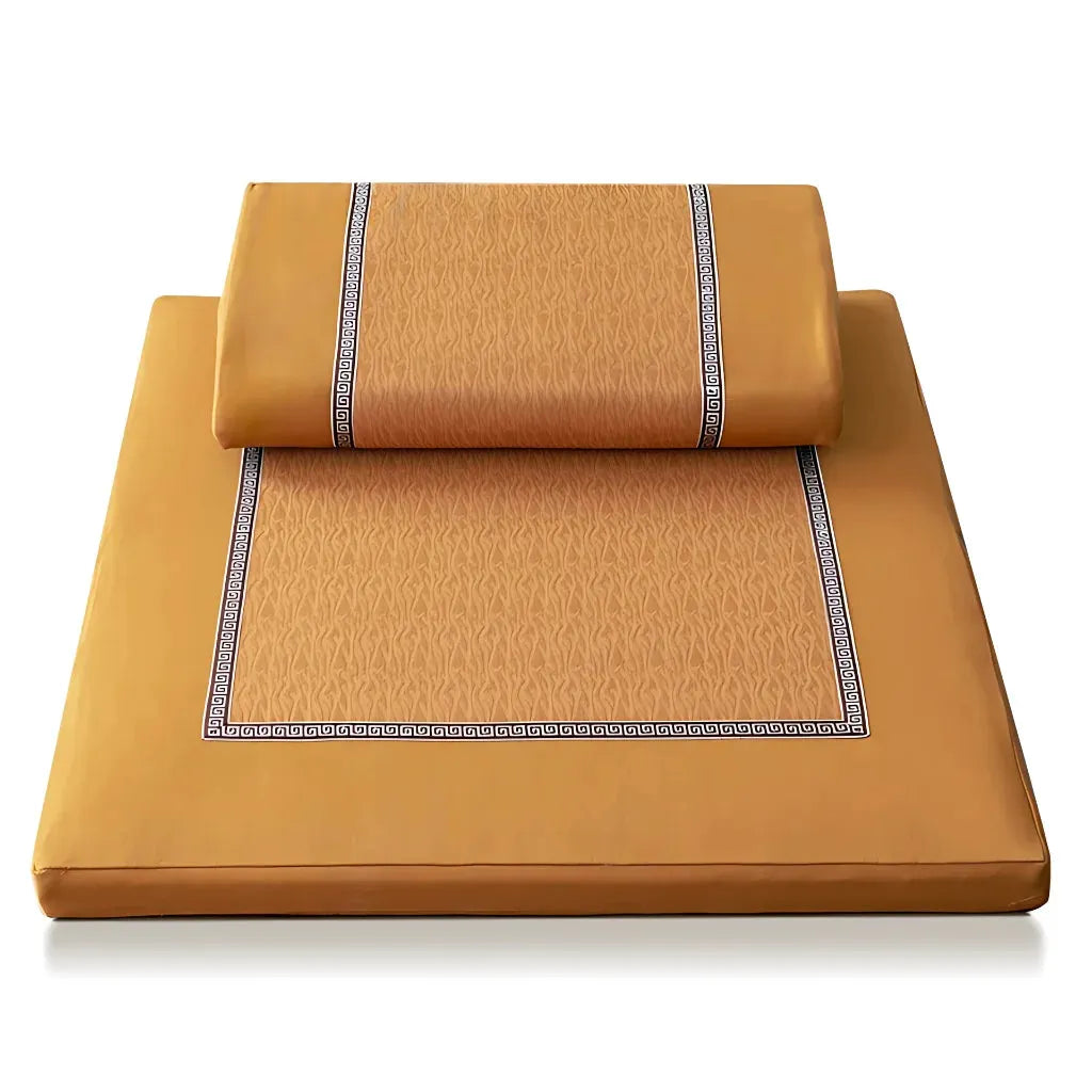 Zabuton Zafu Cushion Set For Grounded Practice - Tourmaline Yellow / 60X60CM High Coconut Shred