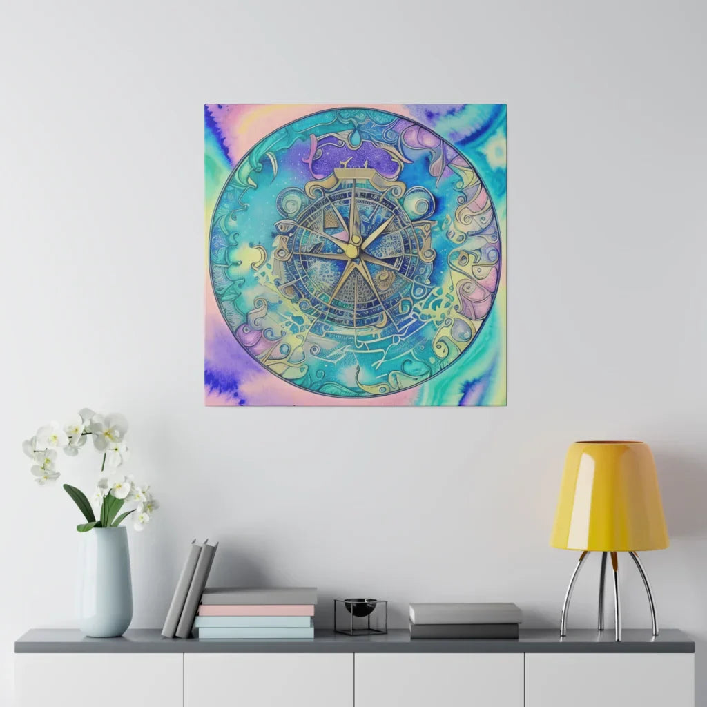 ZODIAC SIGN SPIRITUAL CANVAS YOGA ART WALL DECOR - 24″ x 24″ x 0.75’’ - Canvas wall art